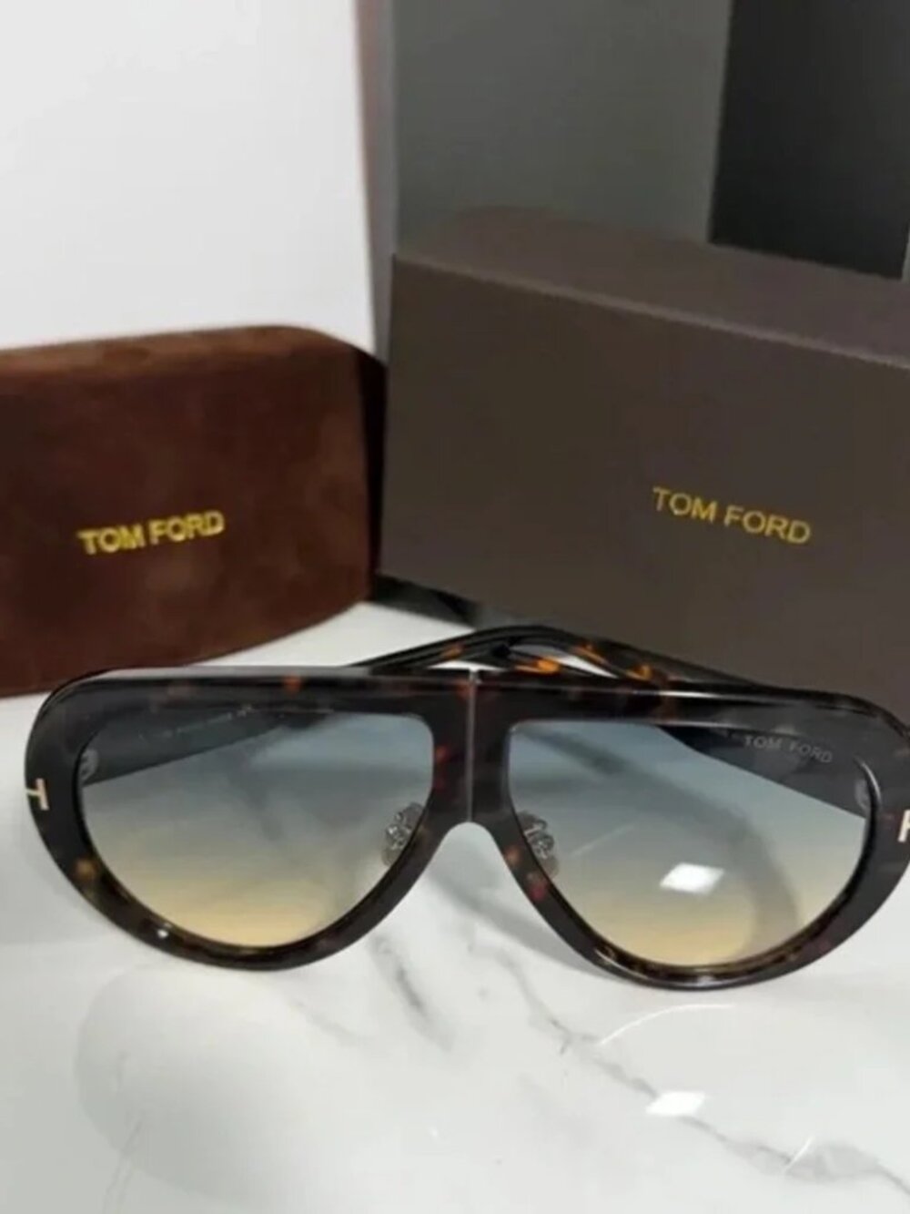 Tom Ford Tortoise Aviator Sunglasses